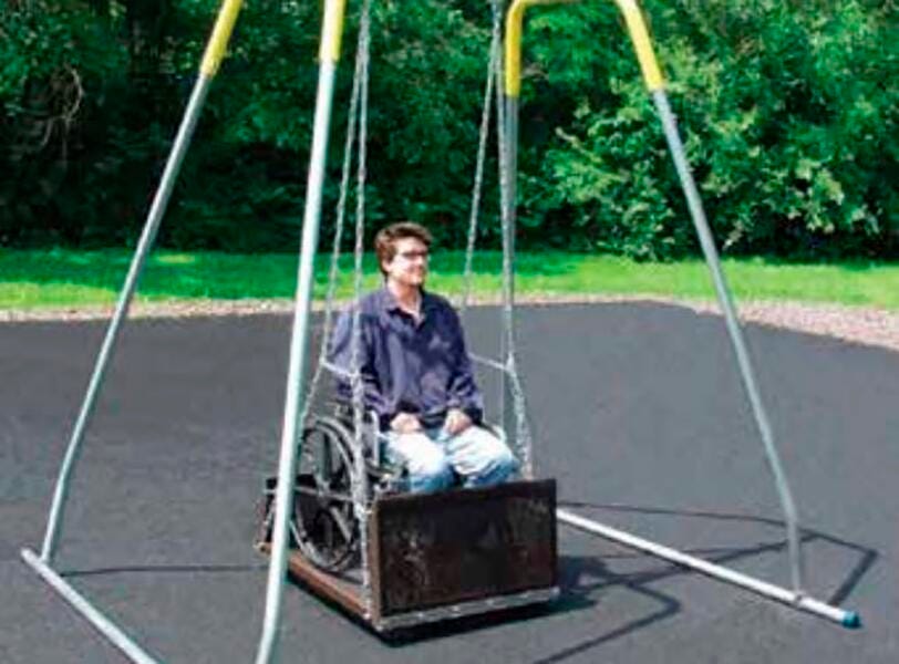 Sportsplay Equipment Wheelchair Swing Platform and Galvanized Steel Chain for 8 Foot High Swing 012528